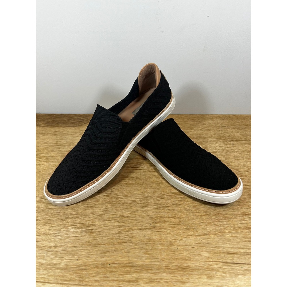 UGG Sammy Chevron Knit Slip On Sneakers Black Tan 1102560 Womens 10
